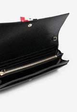 Thom Browne Signature Logo Leather Chain Clutch Black FAW098A00198_001
