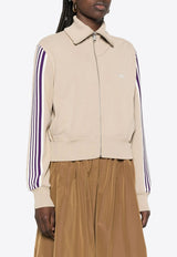 Autry Knitted Zip-Up Tennis Jacket Sand JAPWB7_KT