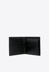 Saint Laurent Logo Stamp Calf Leather Wallet Black 396303BTY0N_1000