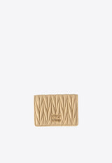 Miu Miu Matelassé Leather Wallet Cream 5MC103AFPP_F0K57