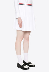 Thom Browne Pleated Mini Skirt White FKK139AY5502_100
