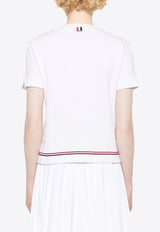 Thom Browne Signature Stripes Knit Top White FJS193AJ0185_100