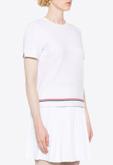 Thom Browne Signature Stripes Knit Top White FJS193AJ0185_100