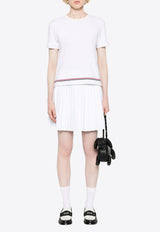 Thom Browne Signature Stripes Knit Top White FJS193AJ0185_100