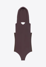 Courrèges Hooded Sleeveless Bodysuit Chocolate 424JBD108PL0159_1983