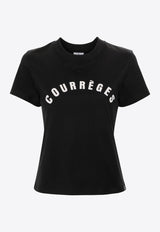 Courrèges Logo Crewneck T-shirt Black 124JTS006JS0112_9999