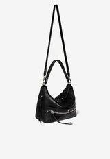 Jérôme Dreyfuss Lucky Hobo Shoulder Bag Black 45LUCKHOBU_Noir Silver