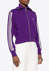 Autry Knitted Zip-Up Tennis Jacket Purple JAPWB7_KV