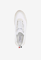 Thom Browne Alumni Leather Low-Top Sneakers White MFD271BF0488_107