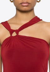 Isabel Marant Ethel Ruched Midi Dress Red RO0787FAC2J12I_11DR