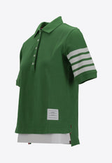 Thom Browne 4-bar Stripes Polo T-shirt Green FJP052G07976_330