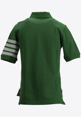 Thom Browne 4-bar Stripes Polo T-shirt Green FJP052G07976_330