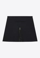 Courrèges Tailored Zip Twill Mini Skirt Black 324CJU180PL0007_9999