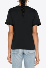 Saint Laurent Logo Print Crewneck T-shirt Black 460876YB2DQ_1000