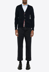Thom Browne 4-bar Stripes V-neck Cardigan Navy MKC581AY3043_415