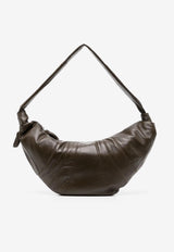 Lemaire Large Croissant Nappa Leather Shoulder Bag Chocolate BG0000LL095_BR490