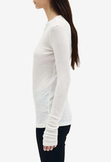 Ann Demeulemeester Fiene Long-Sleeved T-shirt White B0011488FA570_002
