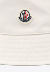 Moncler Logo Patch Bucket Hat White K10933B000255983X_050