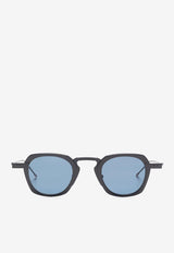 Thom Browne Signature Stripes Square Sunglasses Gray UES930AG0001_004