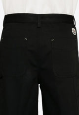 Moncler Logo Patch Cargo Shorts Black K10912B00008M6724_999