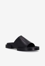 Ann Demeulemeester Emmanuel Wide strap Leather Slippers Black 2301WF62LT041_099