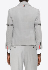 Thom Browne Single-Breasted Corduroy Blazer Gray FBC812OF022_055