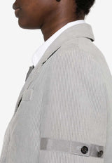 Thom Browne Single-Breasted Corduroy Blazer Gray FBC812OF022_055