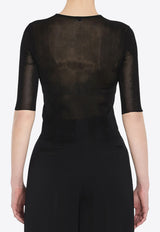 Saint Laurent Cassandre Cropped Top Black 819910Y75WA_1000