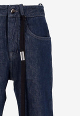 Ann Demeulemeester Herme Slim Jeans with Grosgrain Ribbon Denim B0011430FA586_057