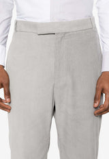Thom Browne Mid-Rise Straight-Leg Pants Gray MTU320UF0220_055