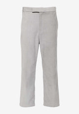 Thom Browne Mid-Rise Straight-Leg Pants Gray MTU320UF0220_055