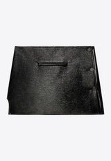 Courrèges Oblique Vinyl Mini Skirt Black 424CJU204VY0014_9999