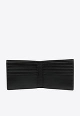 Saint Laurent Stamped Logo East/West Wallet in Grained Leather Black 396307H3Z2W_1000