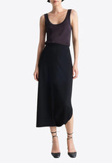 Lemaire Twisted-Hem Midi Skirt Black SK1047LJ1034_BK999