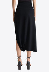 Lemaire Twisted-Hem Midi Skirt Black SK1047LJ1034_BK999