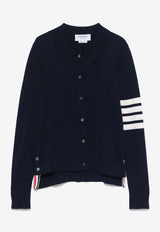 Thom Browne 4-bar Stripes Polo Cardigan Navy FKL003AY3036_415