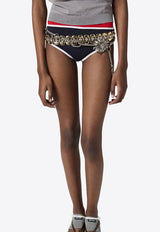 Miu Miu Logo Patch Bikini Bottom Navy MMP271SOOO14SJ_F022X