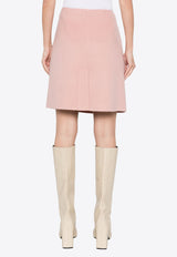 P.A.R.O.S.H Wool High-Waist Mini Skirt Pink D620970LEAK24_027