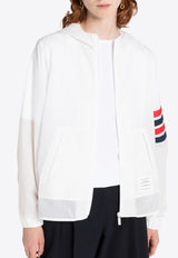 Thom Browne 4-bar Stripes Zip-Up Hoodie White FJT316AF0517_100