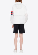 Thom Browne 4-bar Stripes Zip-Up Hoodie White FJT316AF0517_100