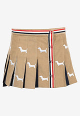 Thom Browne Hector Corduroy Mini Skirt Khaki FGCA20EE1227_250