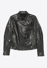 Rick Owens Bauhaus Stooges Leather Biker Jacket Black RU01E5765LTP_09