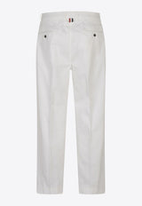 Thom Browne Tailored Straight-Leg Pants White MTU335WF0576_100