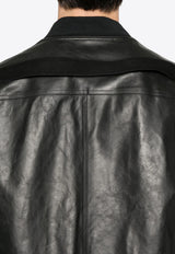 Rick Owens Classic Flight Leather Bomber Jacket Black RU01E5778LTP_09