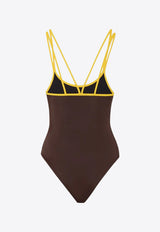 Dsquared2 Icon One-Piece Swimsuit Brown D6BGN5070_217