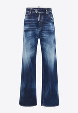 Dsquared2 Distressed Wide-Leg Jeans Navy S75LB1038S30664_470