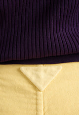 Prada Logo Patch Double Mini Shorts Yellow P280ISOOO16L5_F0010