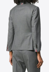 Thom Browne Single-Breasted Wool Blazer Gray FBC637A00626_035