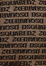 Dsquared2 Logo Jacquard Mesh Top Black D8D805840_001