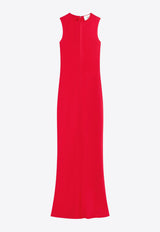 AMI PARIS Sleeveless Maxi Dress Red FDR366AC0014_632